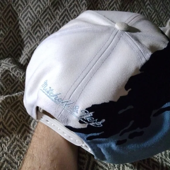 Mitchell & Ness UNC Tar Heels White and Blue Snapback Hat READ* - Picture 9 of 11